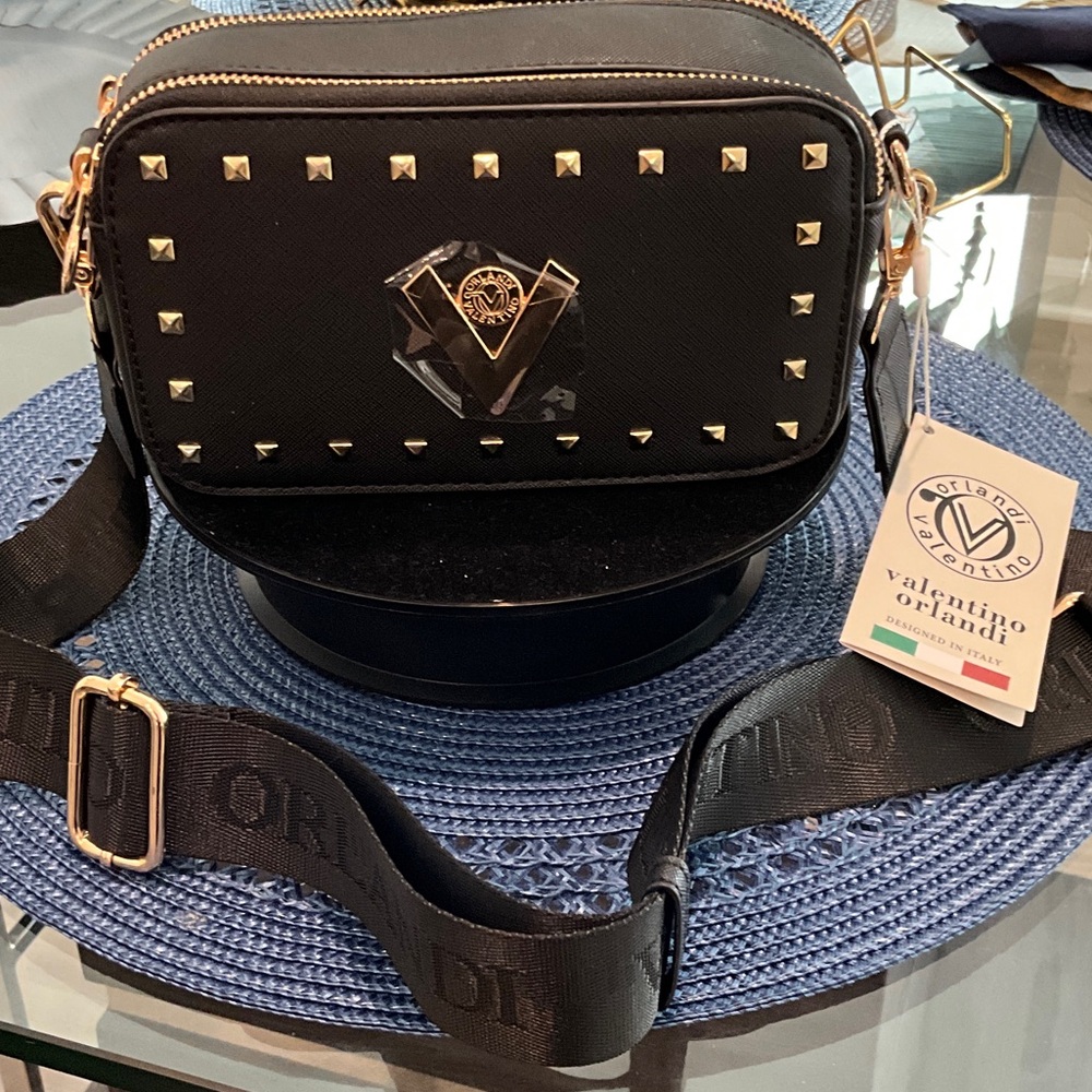 NWT Valentino Orlandi Black Camera Bag
